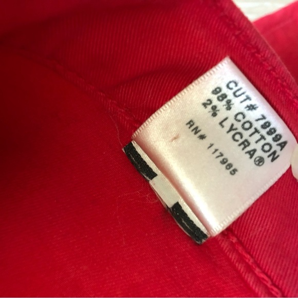 J Brand 811 Mid Rise Skinny Leg Pants in Bright Red Size 26 - Picture 11 of 14